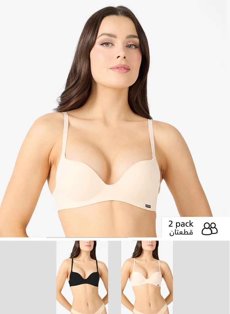 Ginger 2PC Seamless Non Wired Padded Push Up Bra